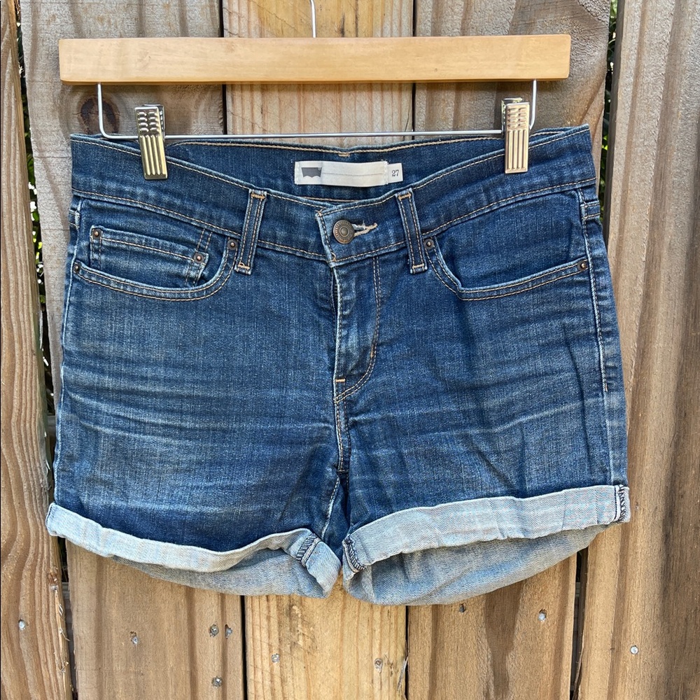 Levi's Women's Dark Blue Jean Shorts